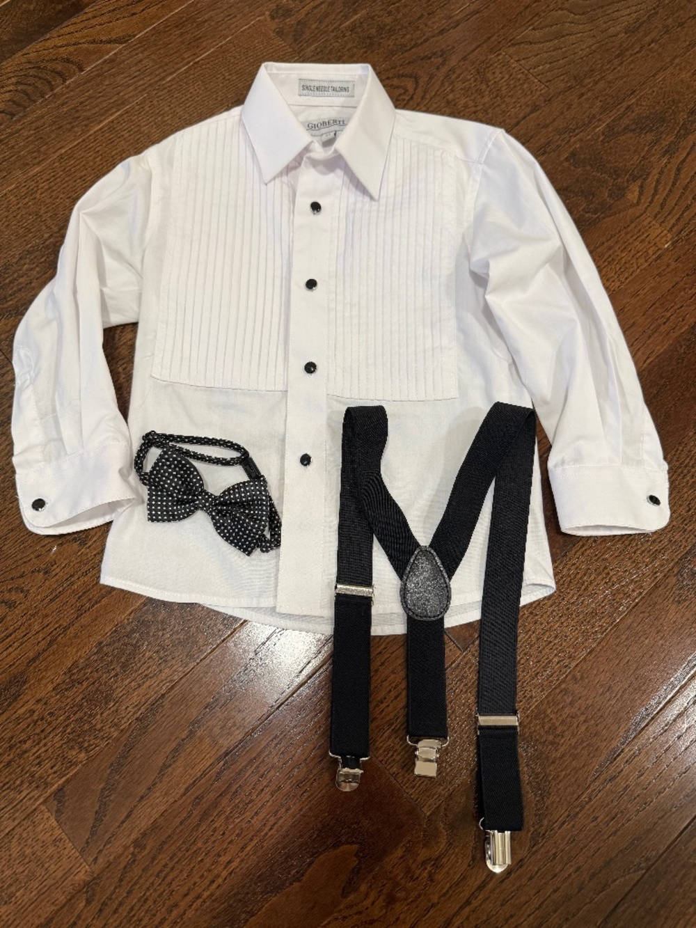 Shirt with Suspenders and Tie